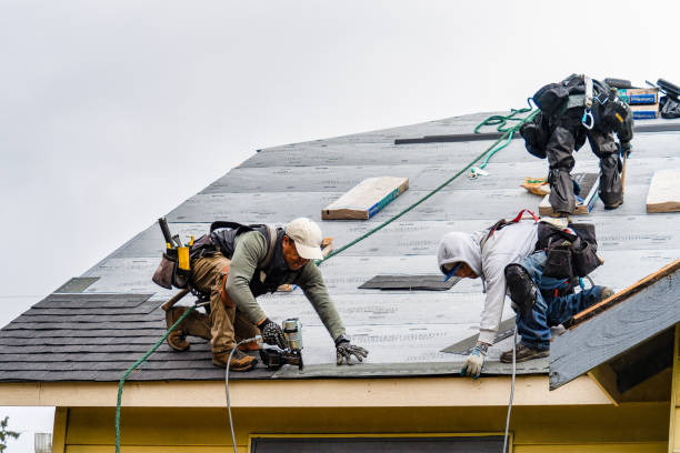 Professional Gutter Installation technician working in Lahaska, PA